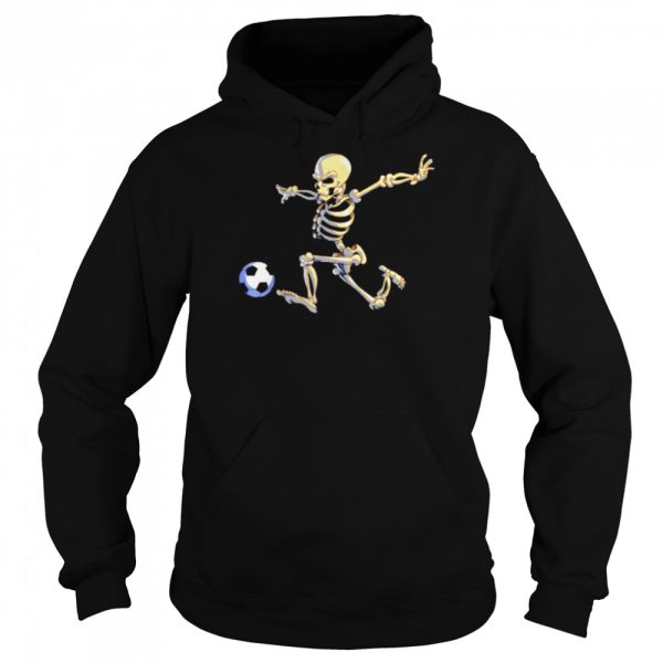 Soccer Skeleton Halloween Men Boys Soccer Player Halloween Shirt