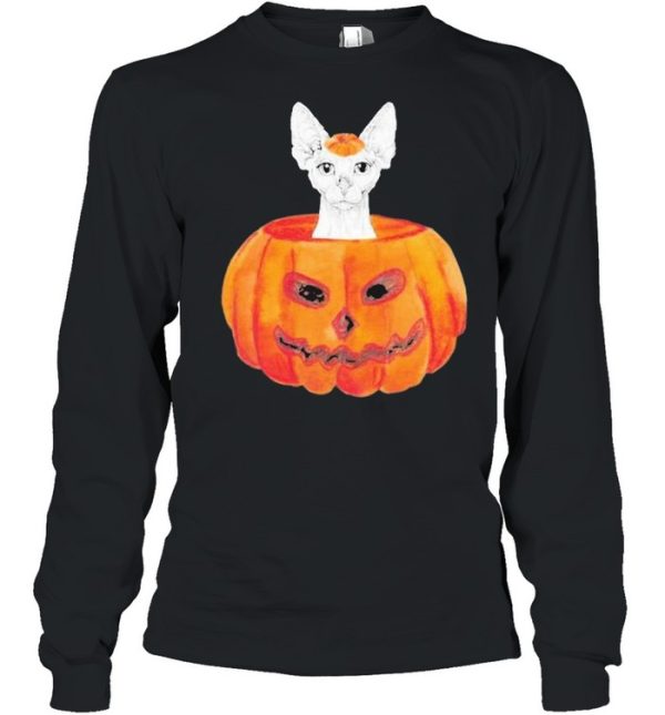 Sphynx Cat Pumpkin Halloween Shirt