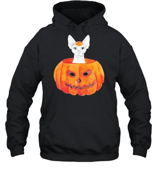 Sphynx Cat Pumpkin Halloween Shirt