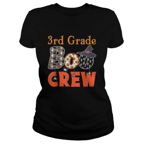 Spooky Halloween Teacher Student 3rd Grade Boo Crew T-Shirt B0B7F2JV9W