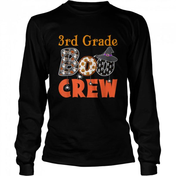 Spooky Halloween Teacher Student 3rd Grade Boo Crew T-Shirt B0B7F2JV9W