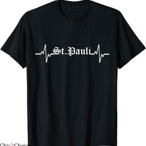 St Pauli T-Shirt Heartbeat Hamburg Saying T-Shirt NFL