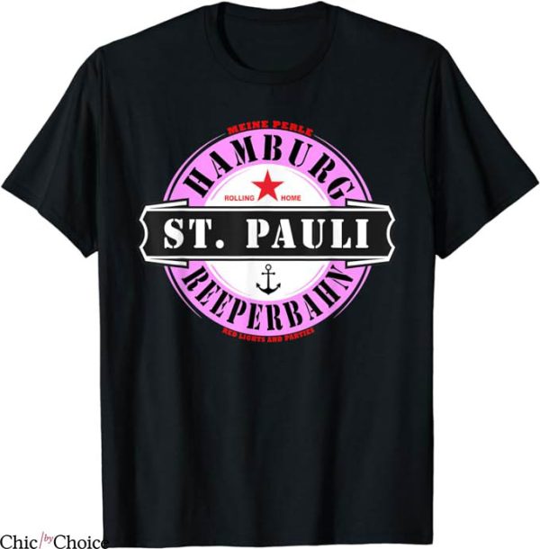 St Pauli T-Shirt Red Light Party Tee Shirt NFL