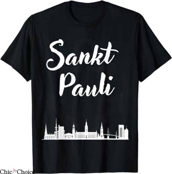St Pauli T-Shirt Sankt Pauli Skyline Tee Shirt
