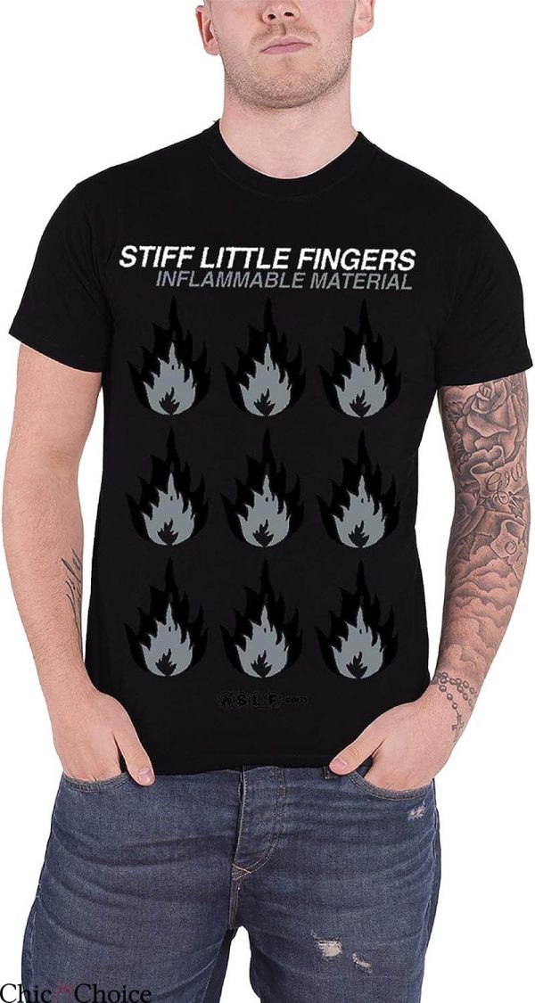 Stiff Little Fingers T-Shirt Inflammable Material Punk Band