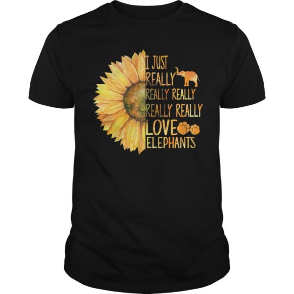 Sunflower i just really really really love Elephants shirt, hoodie