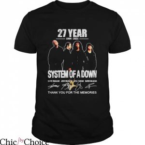 System Of A Down T-Shirt 27 Years 1994 2021 Thank You
