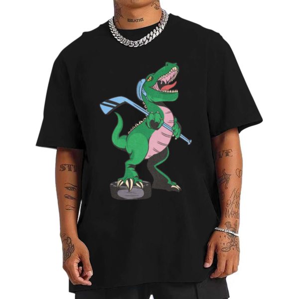 T-Rex Playing Hockey T-shirt