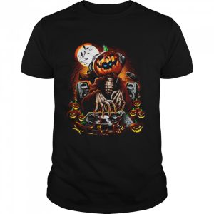 The Dead Dj Funny Halloween Pumpkin Head shirt The Dead Dj Funny Halloween Pumpkin Head shirt