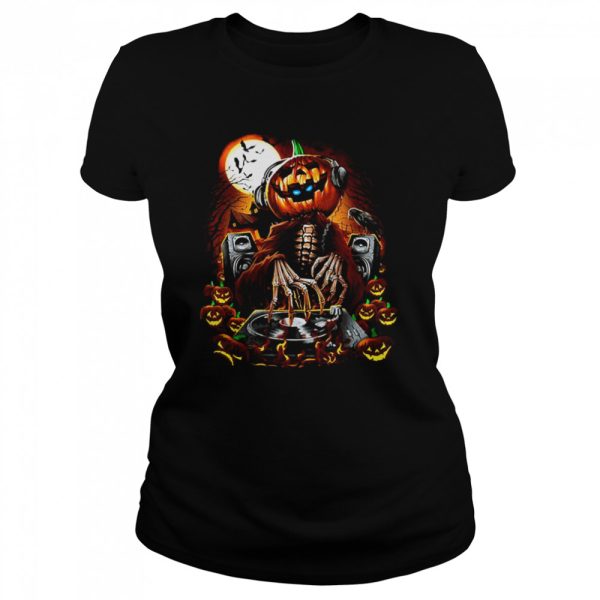 The Dead Dj Funny Halloween Pumpkin Head shirt