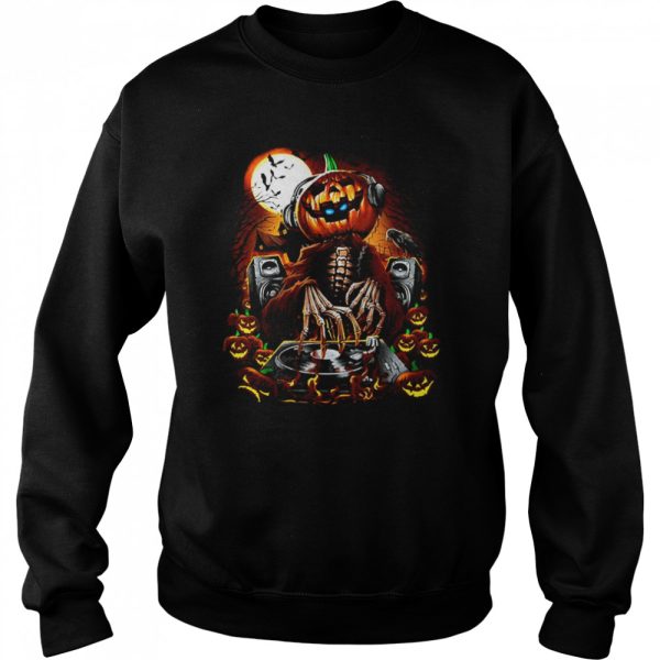 The Dead Dj Funny Halloween Pumpkin Head shirt