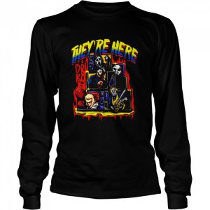 They’re Here Halloween Michael Myers Art Draw Horror Movie shirt 2 They're Here Halloween Michael Myers Art Draw Horror Movie shirt 3