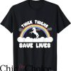 Thick Thighs Save Lives T-Shirt Rainbow