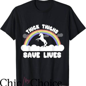 Thick Thighs Save Lives T-Shirt Rainbow