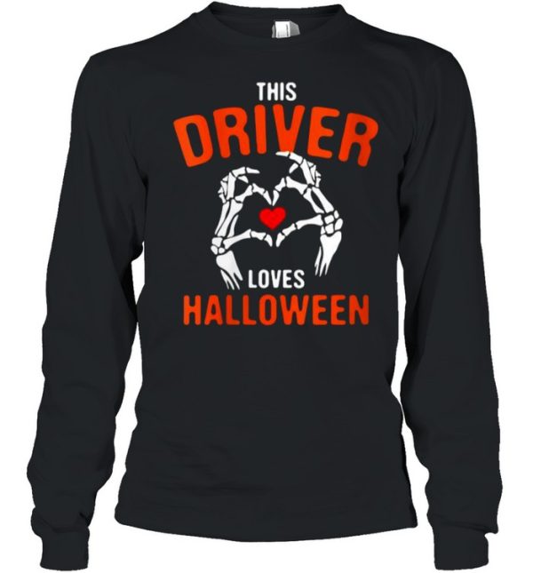 This Driver Loves Halloween Driving Scary Motorist Spooky T-Shirt