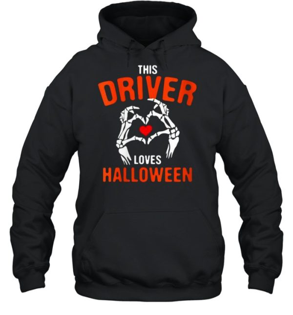 This Driver Loves Halloween Driving Scary Motorist Spooky T-Shirt