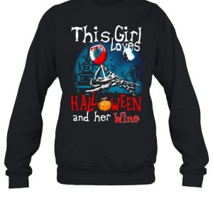 This Girl Loves Halloween And Her Wine Shirt 3 This Girl Loves Halloween And Her Wine Shirt 4
