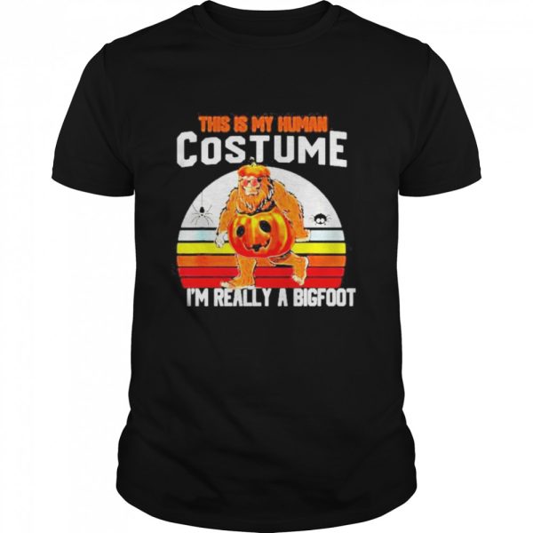 This Is My Human Costume Bigfoot Halloween 2022 Vintage Shirt