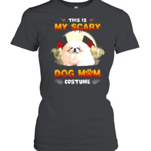 This Is My Scary Dog Mom Costume White Pekingese Halloween T-shirt 1 This Is My Scary Dog Mom Costume White Pekingese Halloween T shirt 2