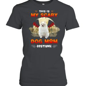 This Is My Scary Dog Mom Costume White Pomeranian Halloween T-shirt