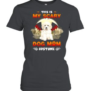 This Is My Scary Dog Mom Costume White Toy Poodle Halloween T-shirt