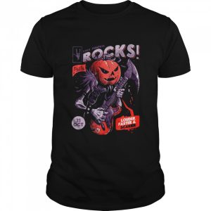 This Pumpkin Rocks Funny For Rockers Louder Faster And Scarier shirt 1