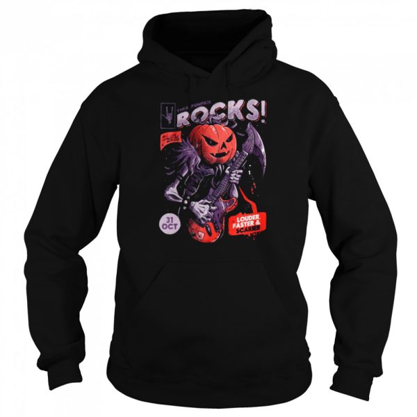 This Pumpkin Rocks Funny For Rockers Louder Faster And Scarier shirt