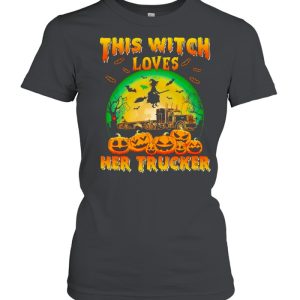 This witch loves her trucker Halloween shirt