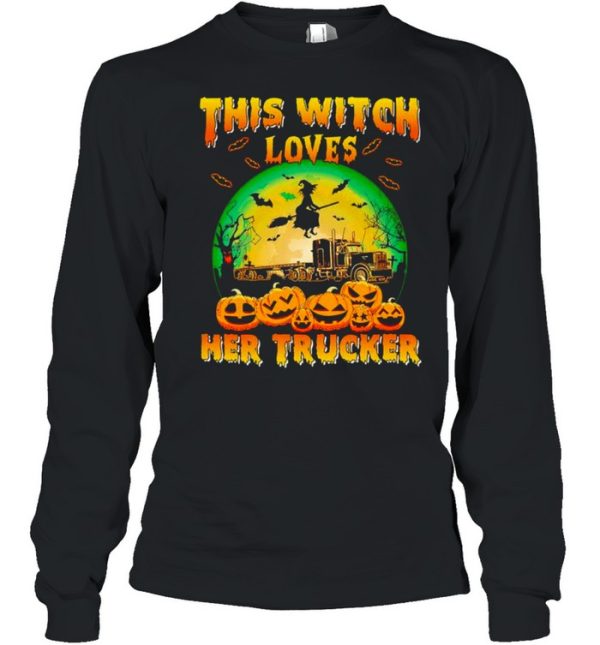 This witch loves her trucker Halloween shirt