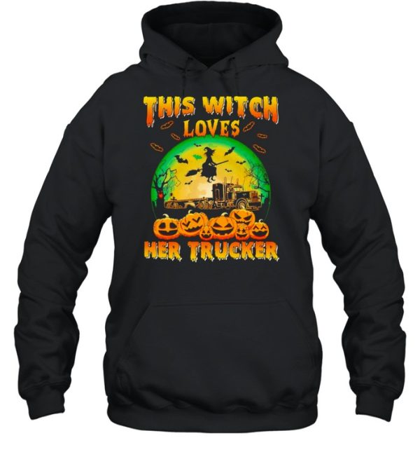 This witch loves her trucker Halloween shirt