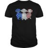 Three dachshund American flag shirt, hoodie, long sleeve