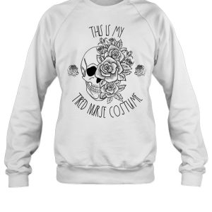 Tired Nurse Halloween Costume Floral Skull Boo Nursing Crew shirt 3 Tired Nurse Halloween Costume Floral Skull Boo Nursing Crew shirt 4