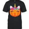 Unicorn Girls Halloween Pumpkin Patch Costume Women shirt