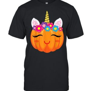 Unicorn Girls Halloween Pumpkin Patch Costume Women shirt Unicorn Girls Halloween Pumpkin Patch Costume Women shirt