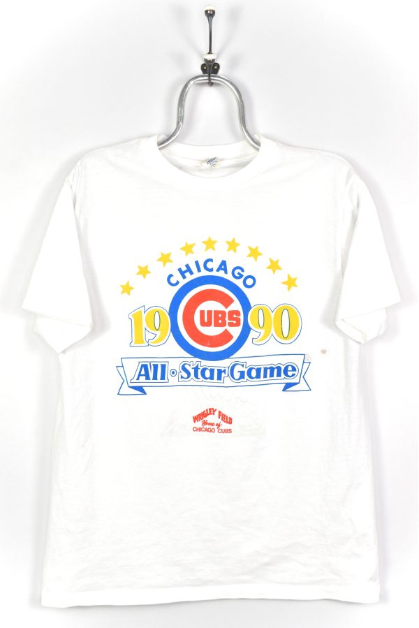 VINTAGE 1990 CHICAGO CUBS WHITE T-SHIRT