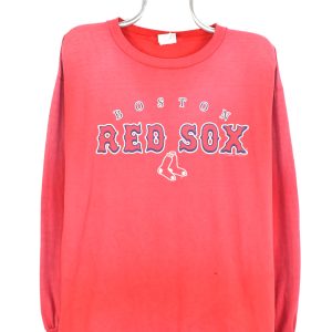 VINTAGE MLB BOSTON RED SOX RED LONG SLEEVED T-SHIRT