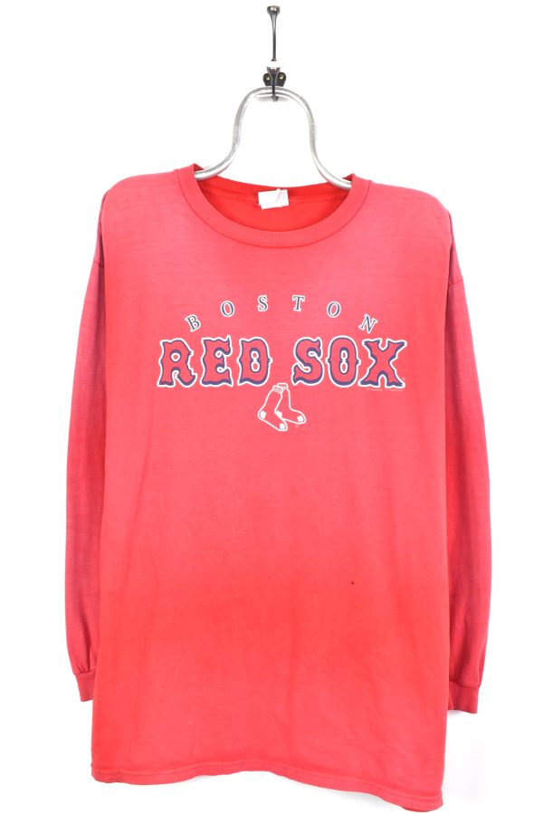 VINTAGE MLB BOSTON RED SOX RED LONG SLEEVED T-SHIRT