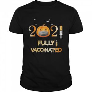 Vaccinated 2021 pumpkin face mask costume halloween shirt Vaccinated 2021 pumpkin face mask costume halloween shirt