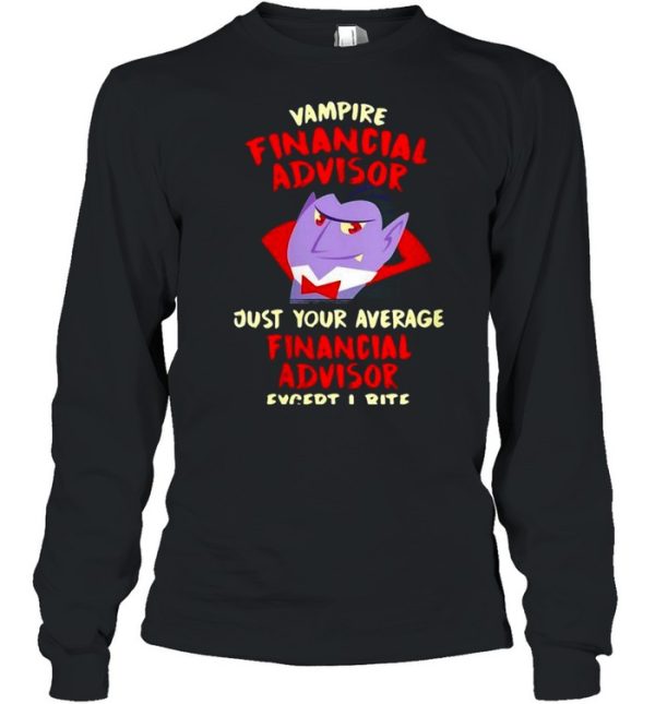 Vampire Financial Advisor Halloween Investment Analyst Scary Shirt