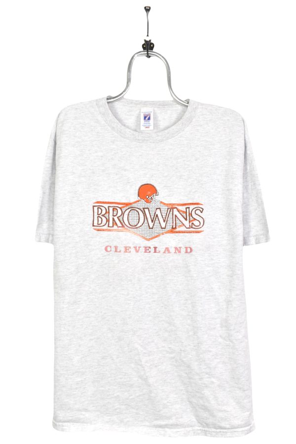 Vintage Cleveland Browns shirt, NFL grey embroidered tee