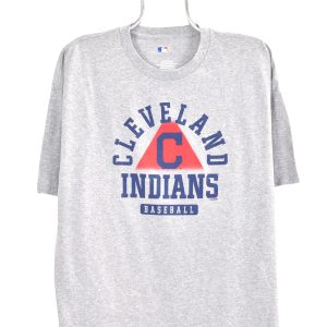 Vintage Cleveland Indians shirt, MLB grey graphic tee