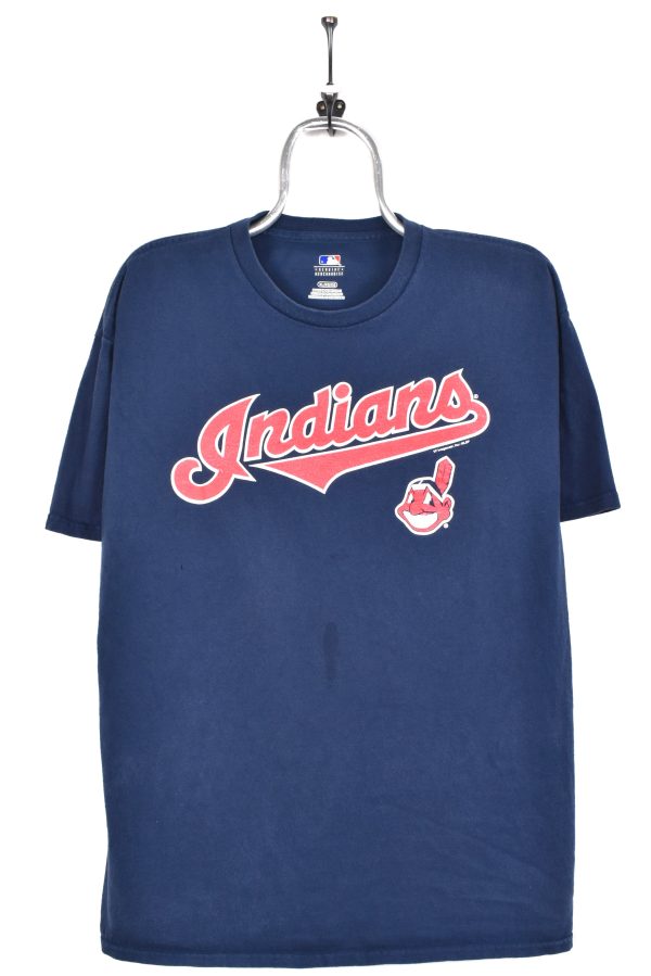 Vintage Cleveland Indians shirt, MLB navy blue graphic tee