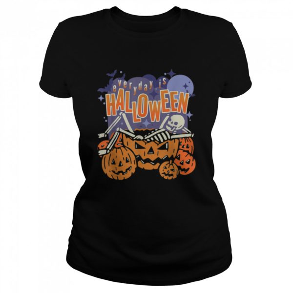 Vintage Everyday is Halloween Black Cat Pumpkin Halloween T-Shirt B0B7F1Q5W5