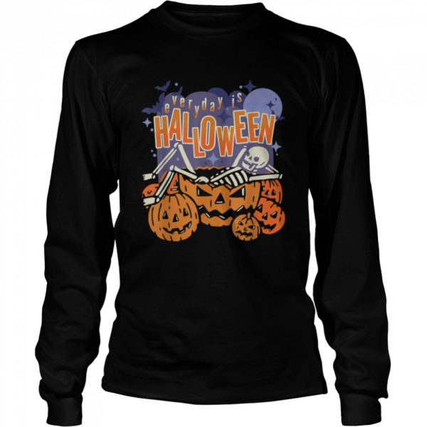 Vintage Everyday is Halloween Black Cat Pumpkin Halloween T-Shirt B0B7F1Q5W5