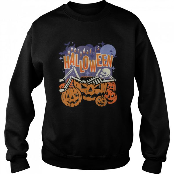 Vintage Everyday is Halloween Black Cat Pumpkin Halloween T-Shirt B0B7F1Q5W5