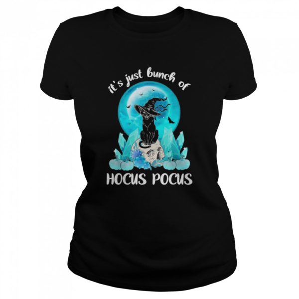 Vintage Halloween Black Cat It’s Just A Bunch Of Hocus Pocus Halloween 2022 T-Shirt