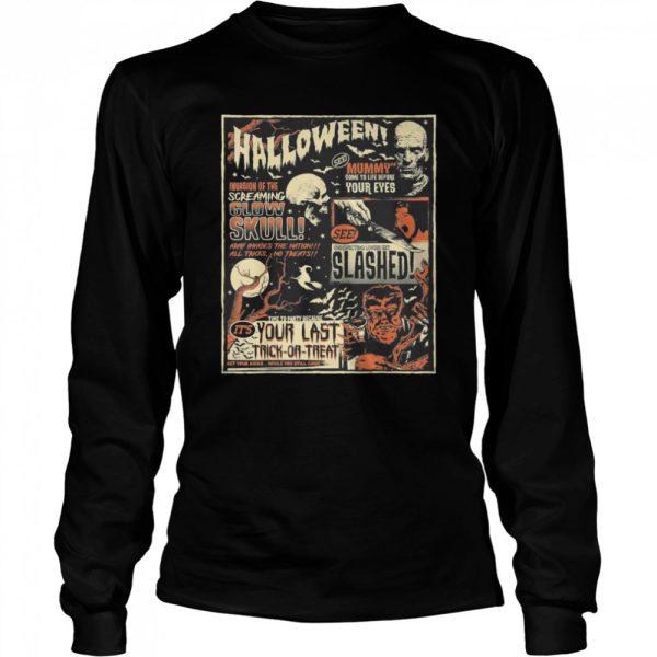 Vintage Horror Movie Poster Terror Old Time Halloween Shirt