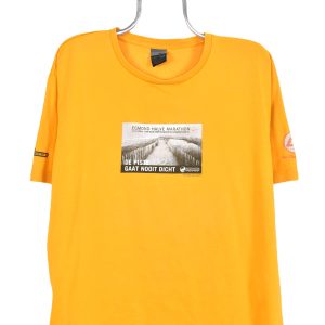Vintage Nike shirt, Egmond marathon yellow graphic tee