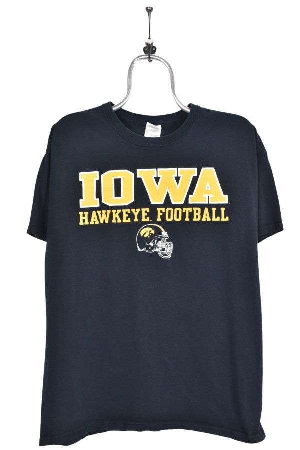 Vintage University of Iowa shirt, Hawkeye football black graphic tee