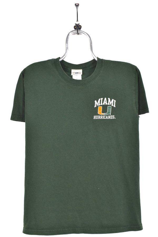 Vintage University of Miami shirt, Hurricanes green graphic graphic tee